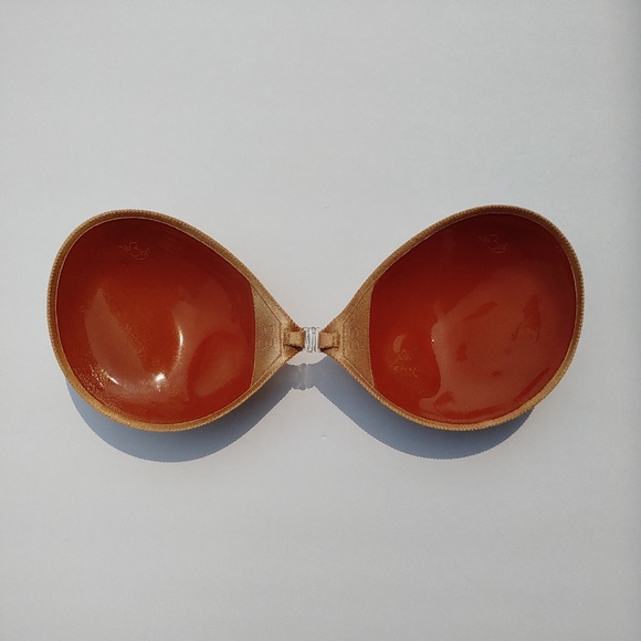 NuBra Seamless Push Up Bra Sticky Bra Tan Size B - Picture 5 of 14